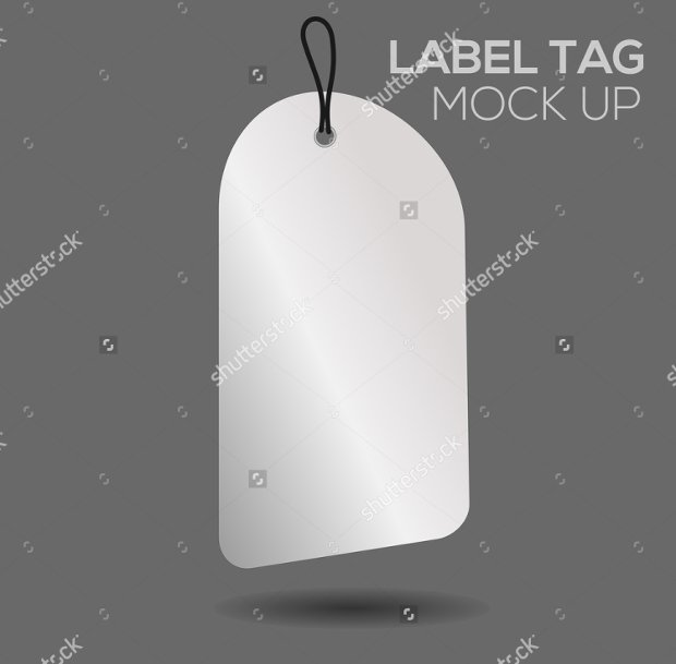 blank hang tag mockup template