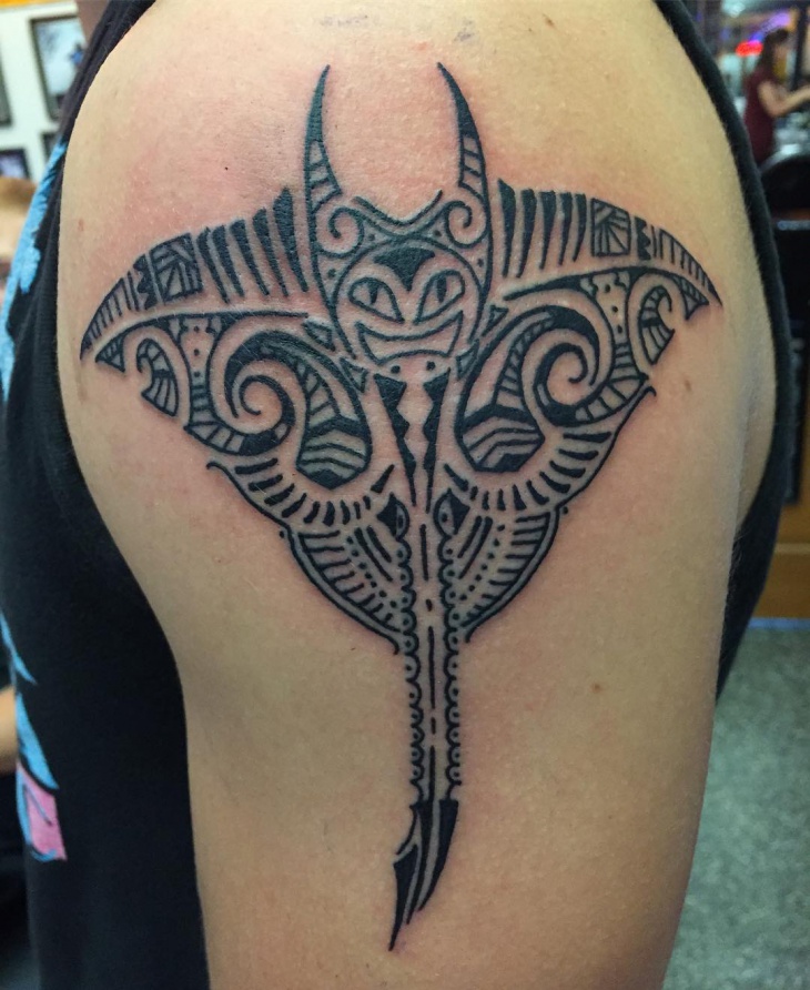 tribal stingray tattoo design