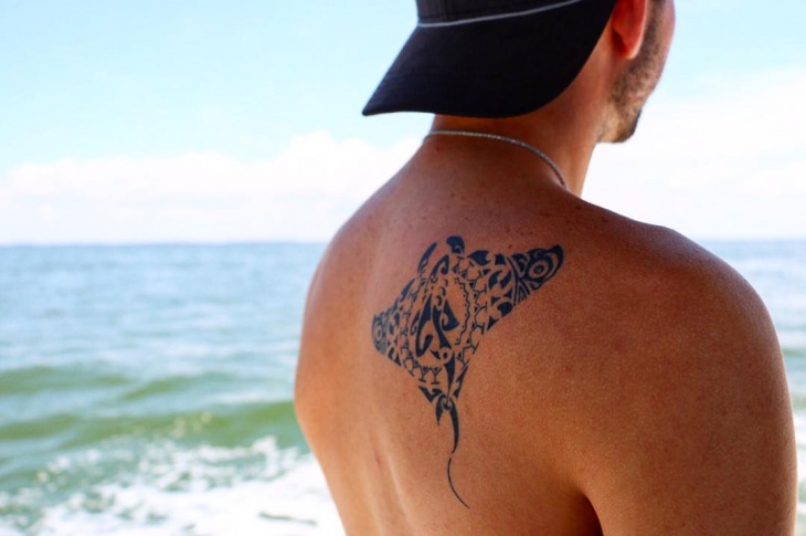 polynesian stingray tattoo design