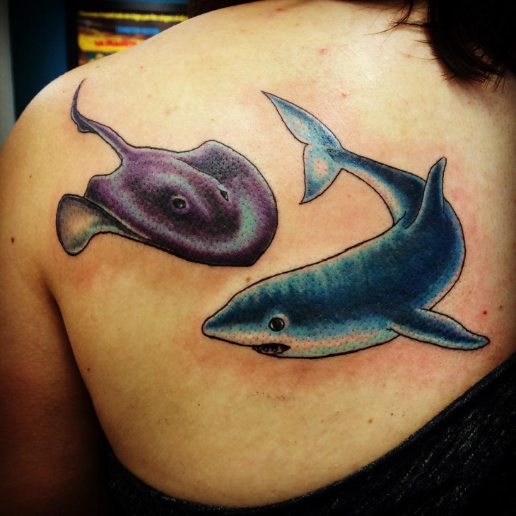 fish and stingray tattoo