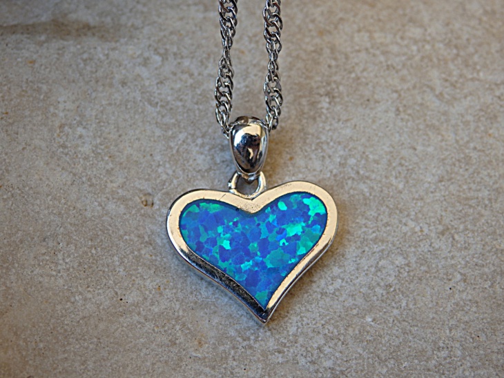 fire opal heart necklace