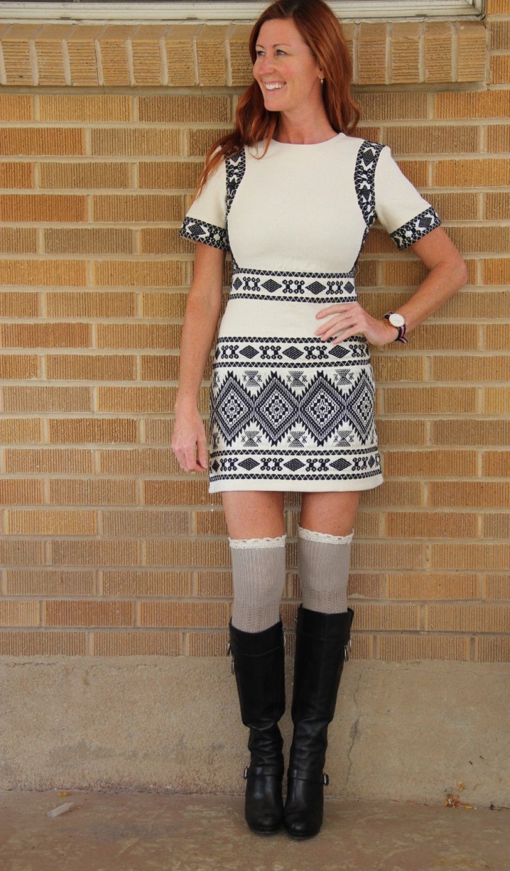 embroidered aztec dress