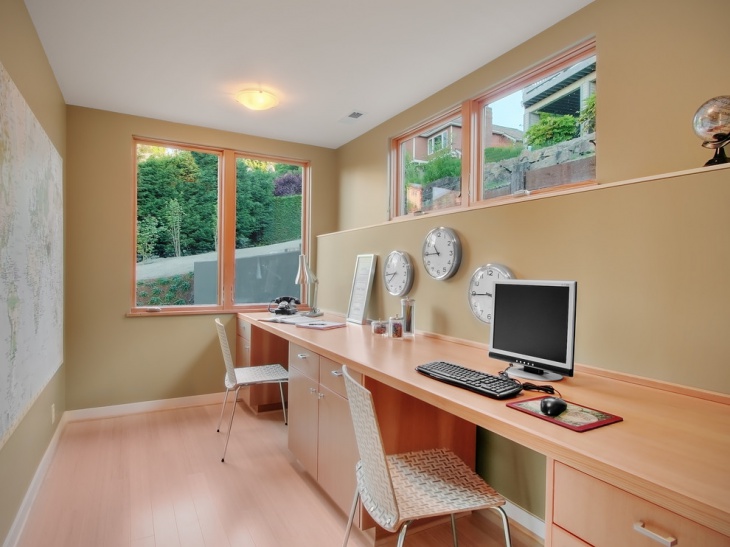 minimalist oak computer desk 