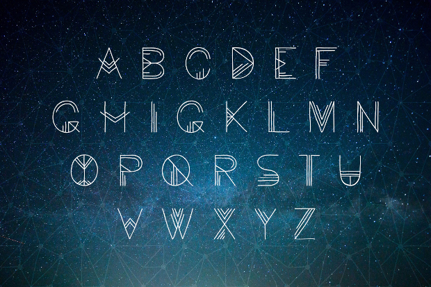geometric doodle typeface font