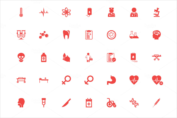 medical vector icons pack
