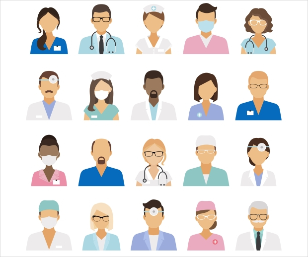 medical staff icons
