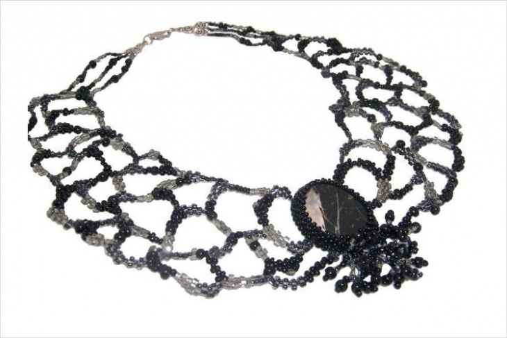 beaded gothic necklace