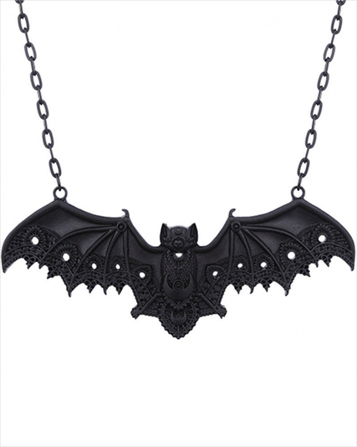 gothic bat necklace