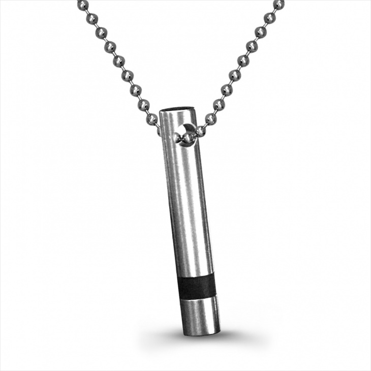 titanium cylinder necklace pendant