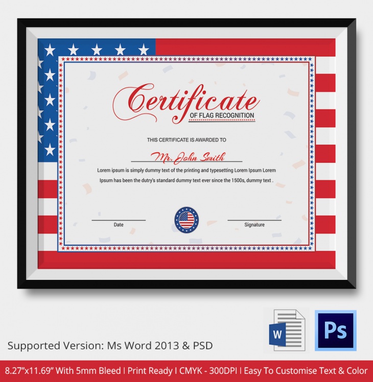 Certificate Of Recognition PSD Word Designs Design Trends 