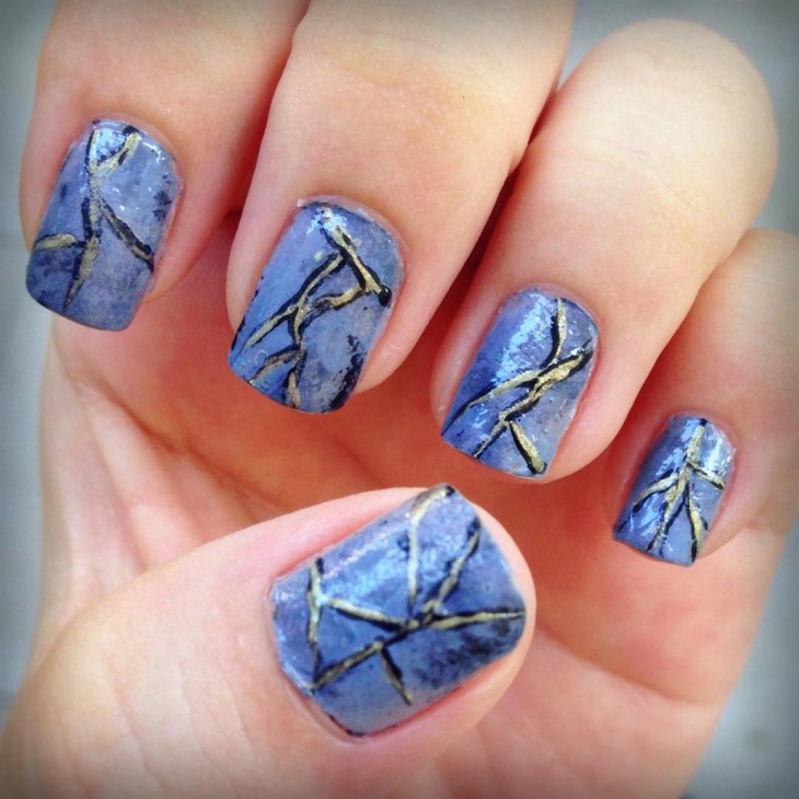 awesome crackle nail design