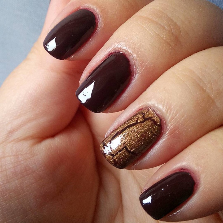 chocolate crackle nail art