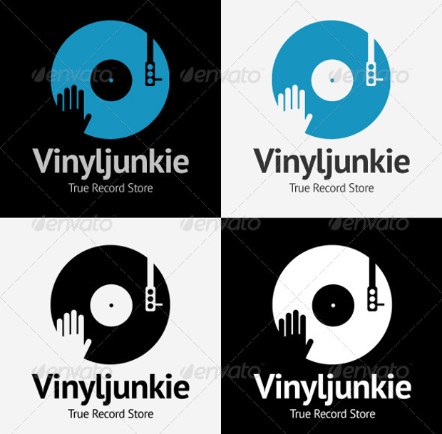 scratch vinyl dj logo
