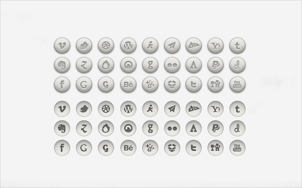 rounded social icons