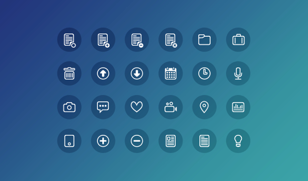 clean rounded psd icons