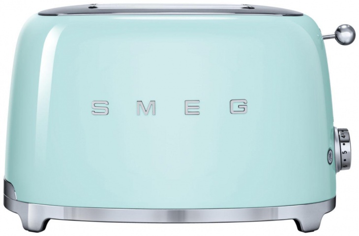 smeg 2 slice toaster in pastel blue 150