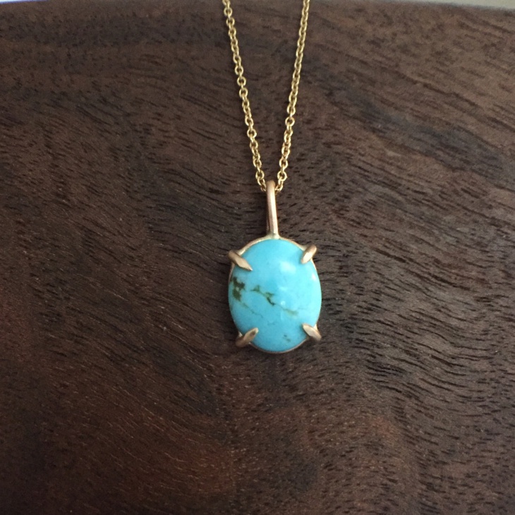 turquoise oval pendant