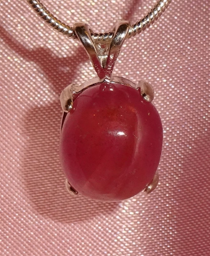 oval ruby pendant