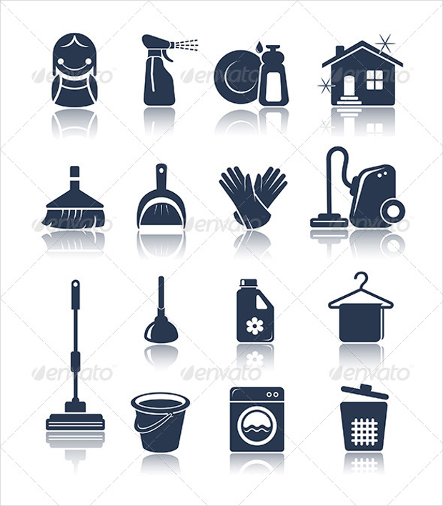 house cleaning icons