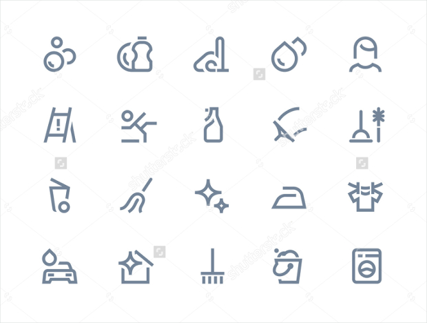 cleaning service icons