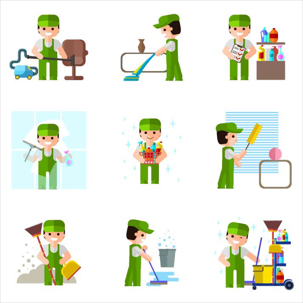 cleaning company icons