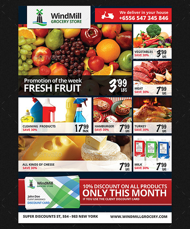 Grocery Store Promotion Flyer