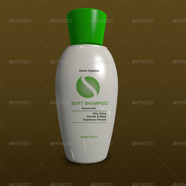 realistic shampoo bottle mockup