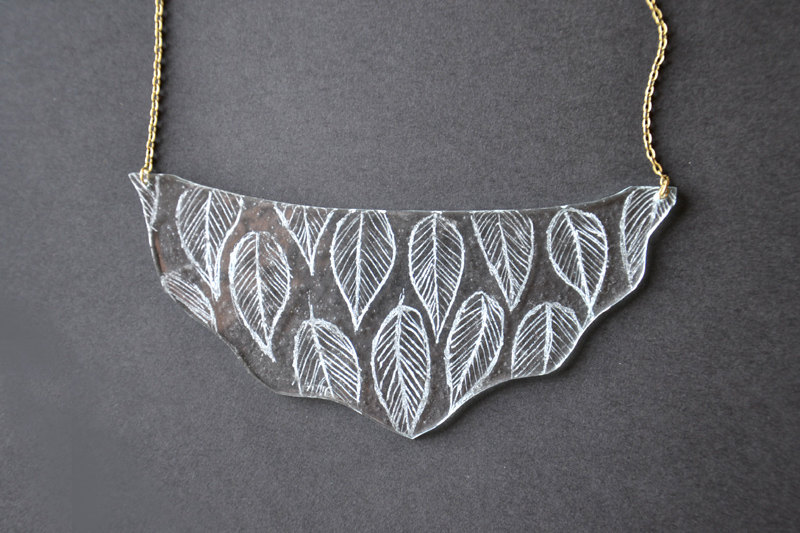 leaf statement necklace