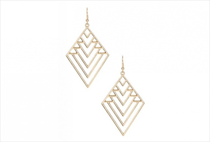 geometric triangle earrings
