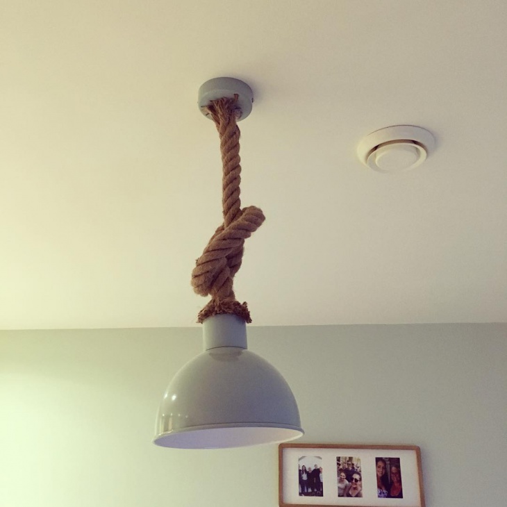 diy hanging rope chandelier 