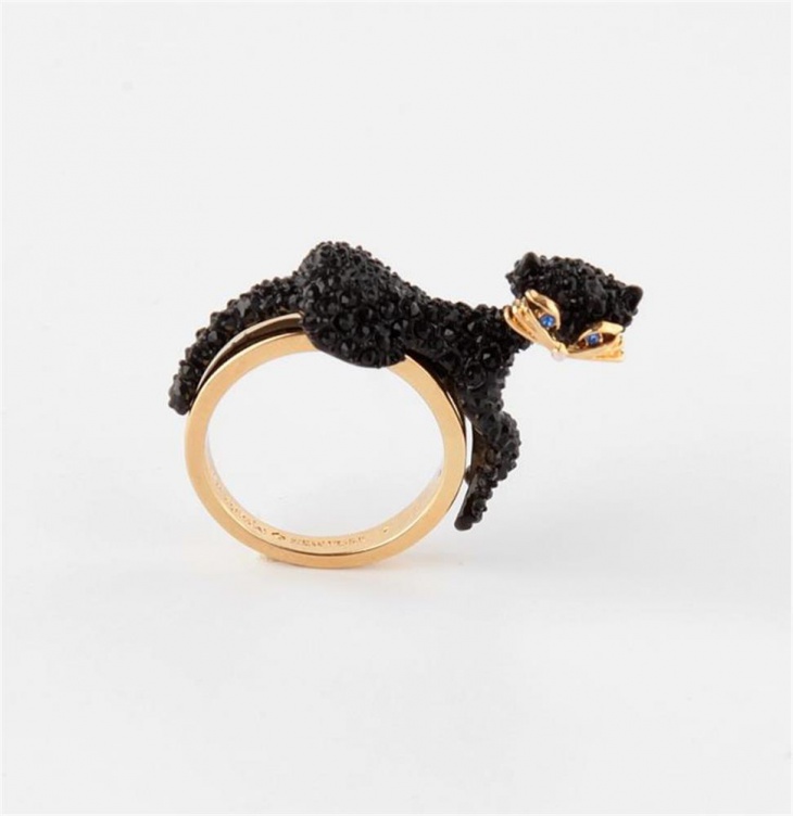 unique cat ring design