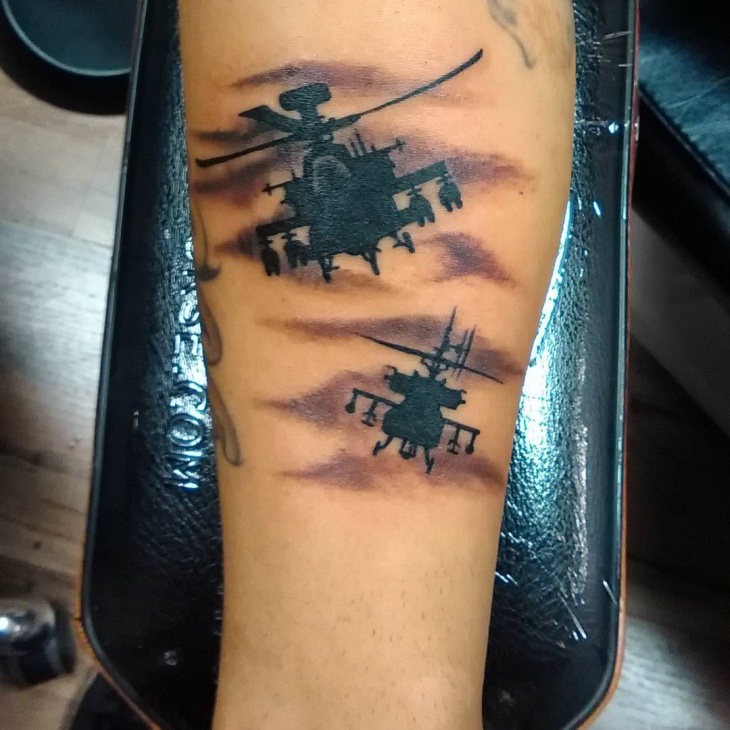 apache helicopter tattoo