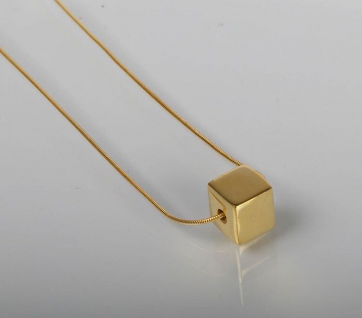 cube pendant necklace