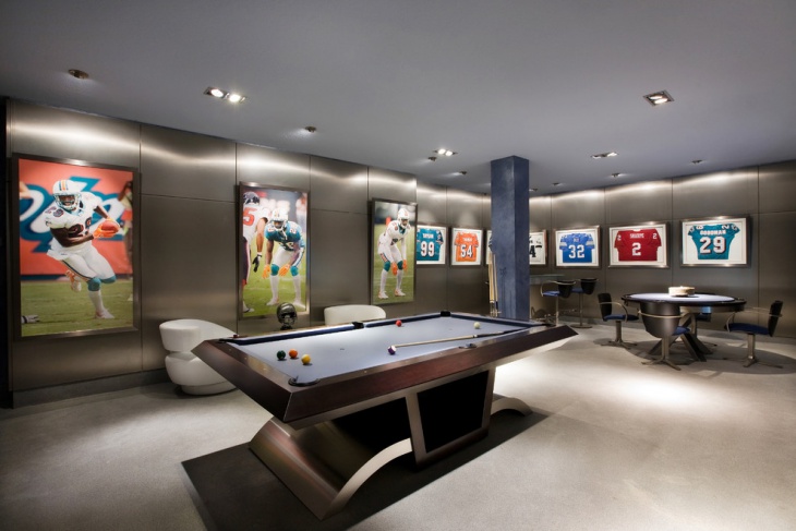 long basement game room remodel