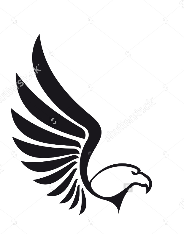 eagle black and white logo