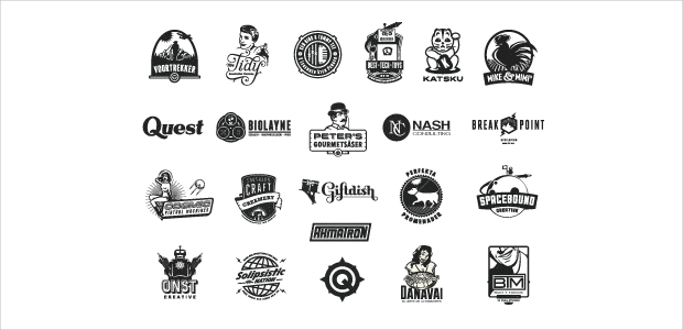 black white logo collection