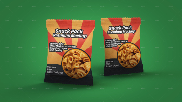 snack package mockup