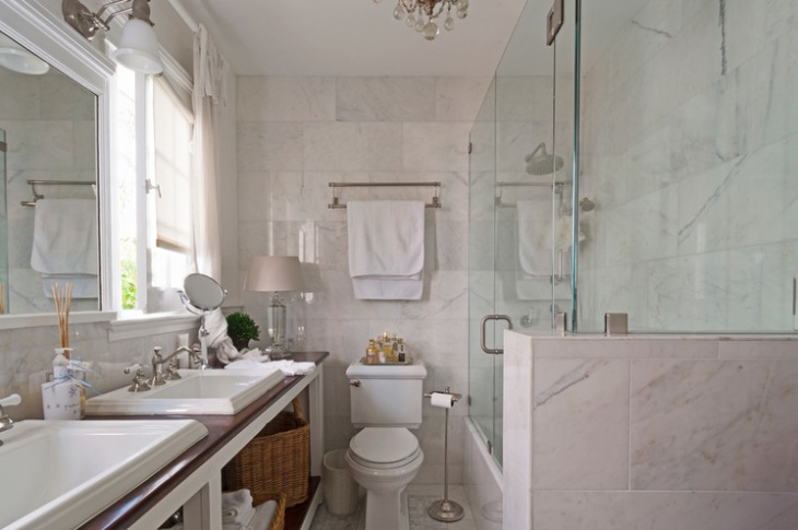 marble rectangular bathroom design