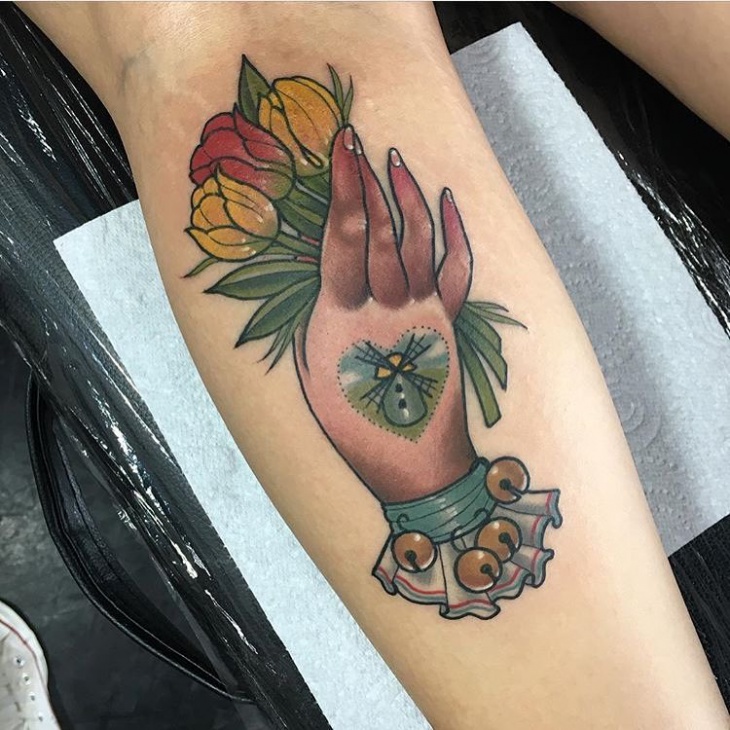 beautiful hand tattoo design