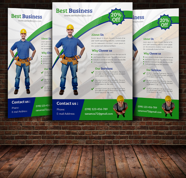 Handyman and Plumber Services Flyer