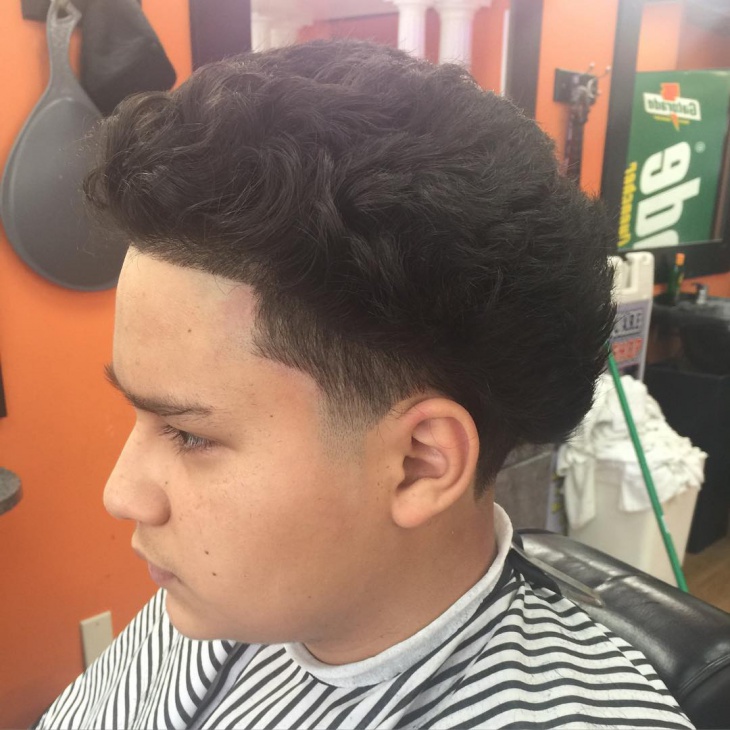 cool blowout temple fade hairstyle