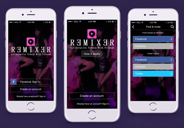 remixer music app ui psd