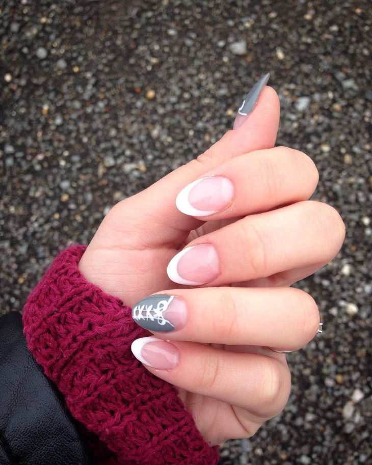corset french tip nails