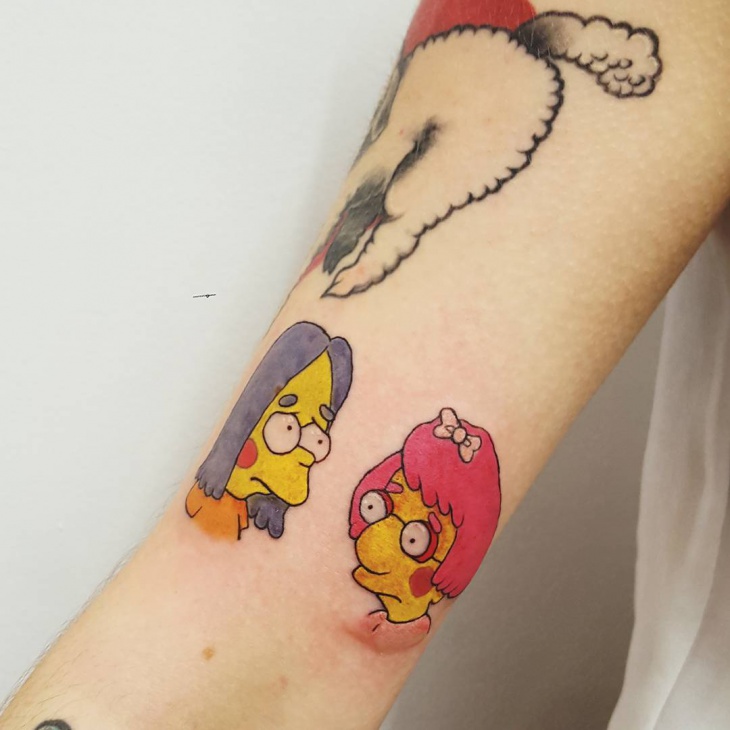 simpsons arm tattoo