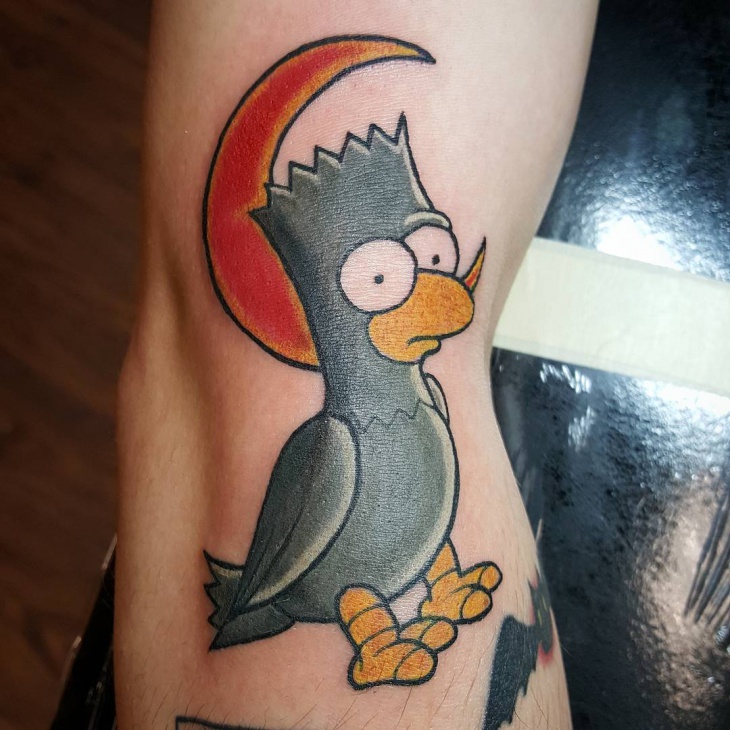 simpsons bird tattoo