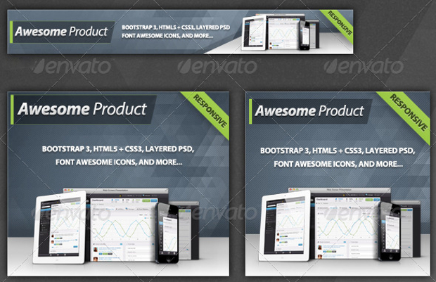 product advertising web banners