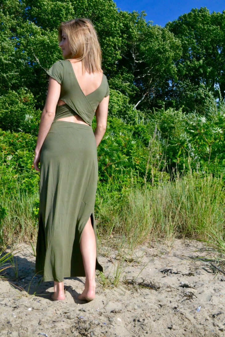 long maxi dress with slits