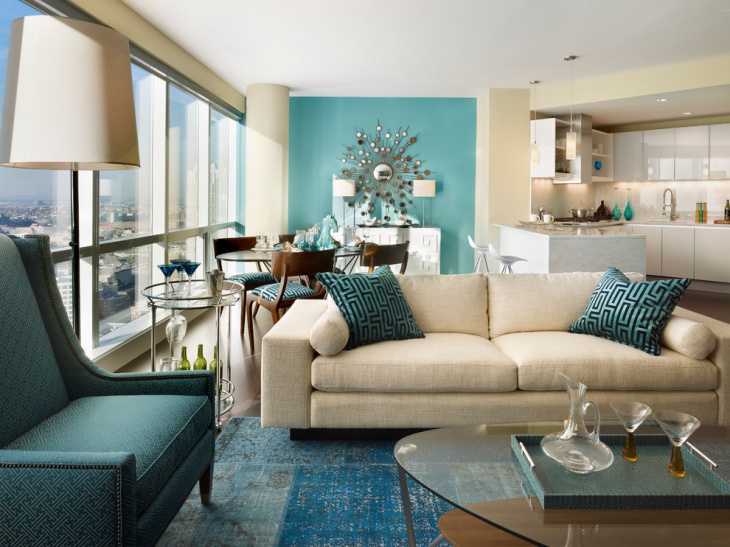 turquoise living room furniture