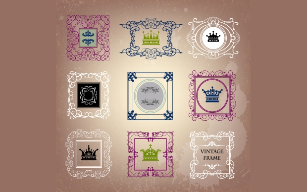 free vintage frame collection vector