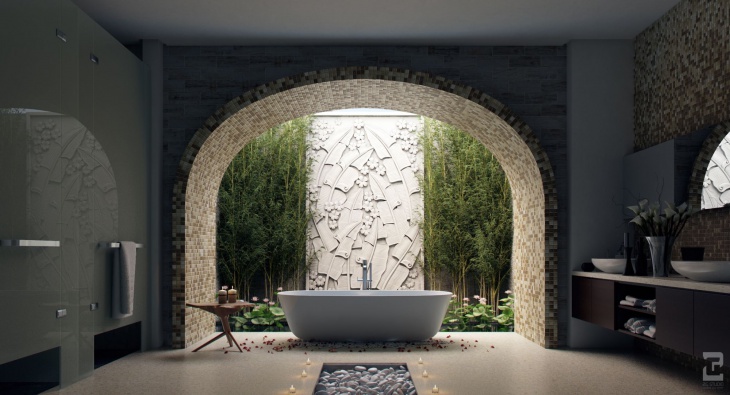 contemporary bathroom tiles design idea